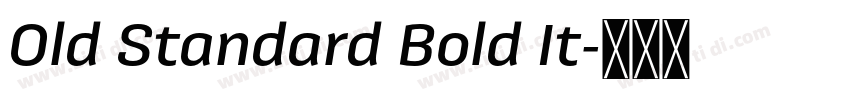 Old Standard Bold It字体转换